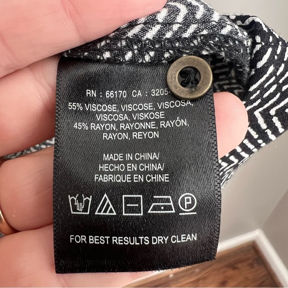 Maeve by Anthropologie Dress Galen Black White Large - Picture 6 of 7